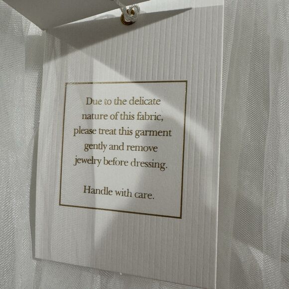 Mac Duggal Dress Women's 4 White Tiered Ruffle Strapless Ball Gown Bridal Tulle - Picture 6 of 12